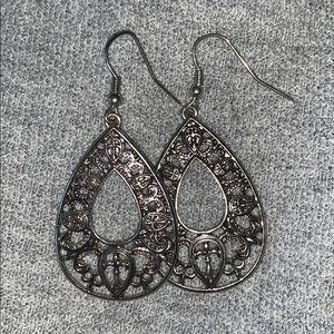 Silver dangle earrings